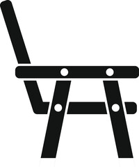 Beach chair icon simple vector. Home exterior furniture. Picnic lounge
