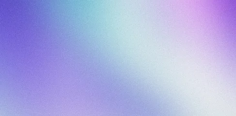 Deurstickers Purple white blue grainy color gradient background glowing noise texture cover header poster banner design © Enso