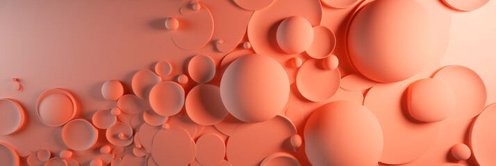 high quality background with geometrical figures and the color peach fuzz
