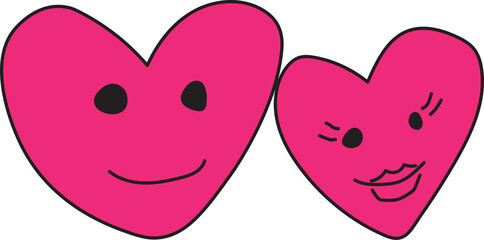 Valentines day hand drawn scribble, valentines day doodles.