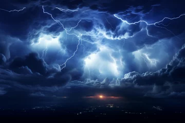 Fotobehang Tormenta eléctrica cielo dramático. © ACG Visual