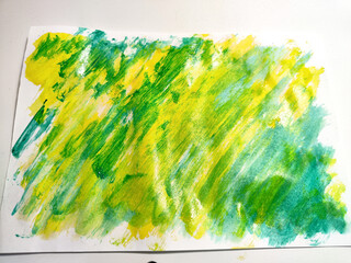 Background made of an abstract painting with watercolor paints with water stains, waves and lines...