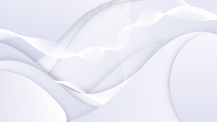 White vector abstract geometric shapes background. Minimal geometric design for cover, poster, banner, brochure, header, presentation, web, flyer