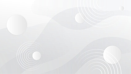 Naklejka premium White vector abstract background with simple geometric shapes. Minimal geometric design for cover, poster, banner, brochure, header, presentation, web, flyer