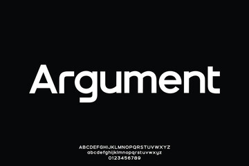 Modern professional sans serif alphabet display font vector. Sophisticated typography style