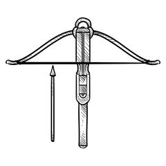 crossbow handdrawn illustration