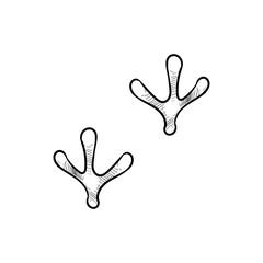 Obraz premium animal footprints handdrawn illustration