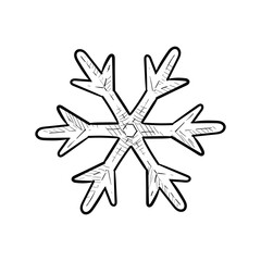 Fototapeta premium snowflake handdrawn illustration
