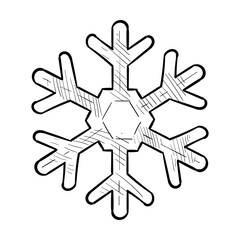 Obraz premium snowflake handdrawn illustration