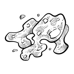 meteoroid handdrawn illustration