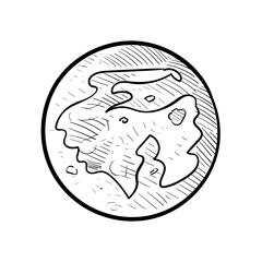 planet handdrawn illustration