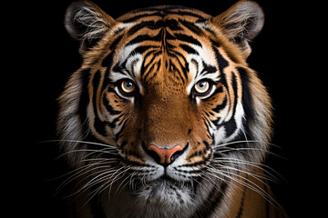 Extreme close-up of Tiger, generative ai 