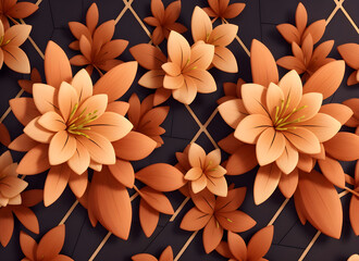 Brown Flower Background 