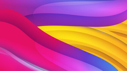 Colourful colourful vector abstract background with wave style. Dynamic colour gradation design for poster, banner, flyer, magazine, cover, brochure, festival