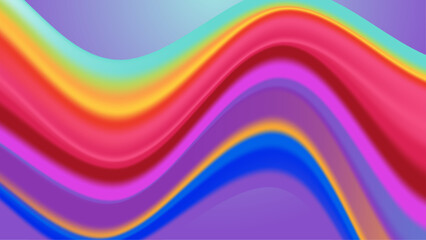 Colorful colourful vector illustration abstract background with wavy shapes. Dynamic colour gradation design for poster, banner, flyer, magazine, cover, brochure, festival