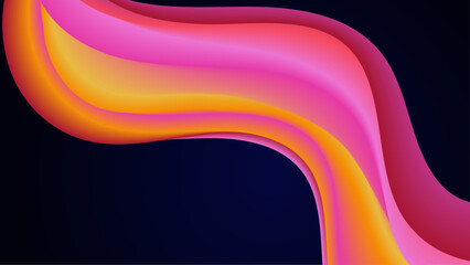 Colorful colourful vector abstract background with different waves. Dynamic colour gradation design for poster, banner, flyer, magazine, cover, brochure, festival