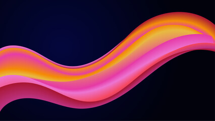 Colorful colourful vector elegant abstract background with waves. Dynamic colour gradation design for poster, banner, flyer, magazine, cover, brochure, festival