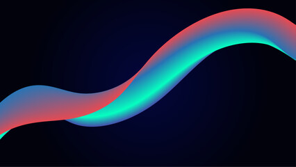 Colorful colourful vector wave shaped background. Dynamic colour gradation design for poster, banner, flyer, magazine, cover, brochure, festival