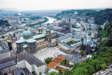 Cityscape view at Salzburg in Austria