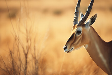 An antelope's grace captured in sleek, curving lines. - obrazy, fototapety, plakaty