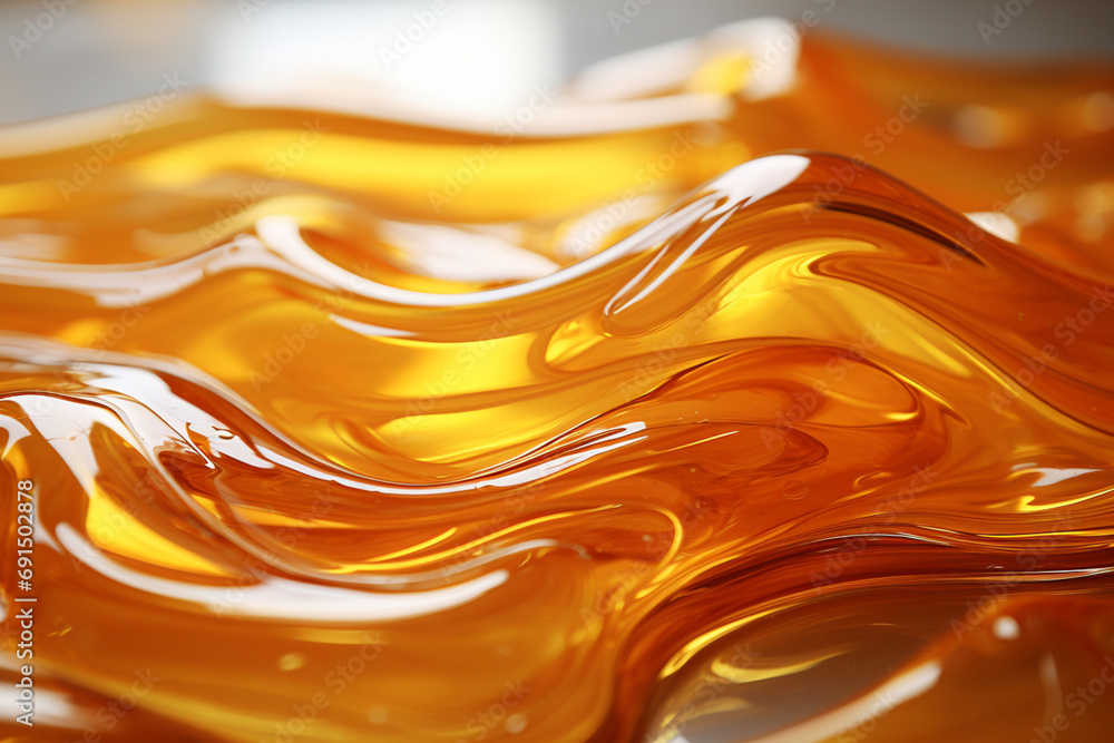 Poster honey - golden, flowing abstract lines with a sticky texture.