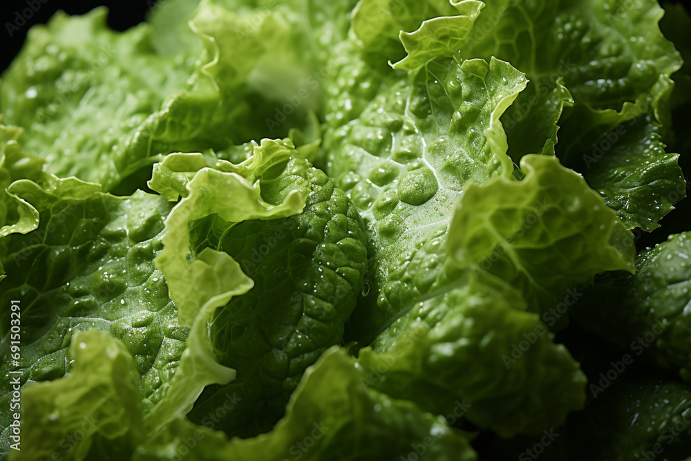 Aufkleber caesar salad - crisp green abstract shapes with caesar dressing swirls.