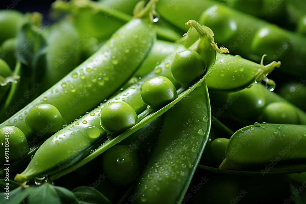Aufkleber edamame - green, pod-like abstract forms with a salty hint.