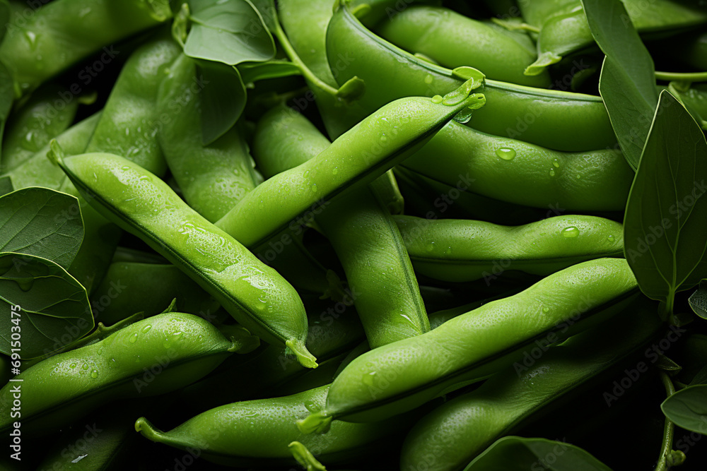 Poster edamame - green, pod-like abstract forms with a salty hint.