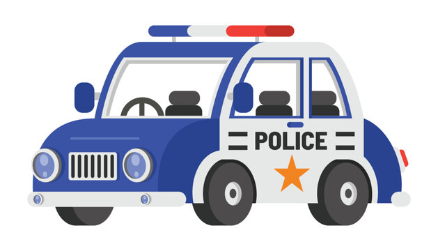 Vcetor Drawing Of  Police Car