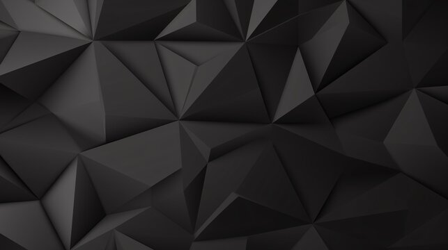 Monochromatic, shadowy, and textured abstract background featuring geometric shapes and a gradient effect for a 3D presentation.