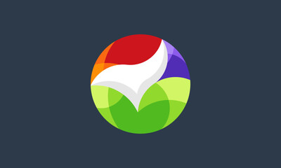 Naklejka premium colorful abstract check logo design vector