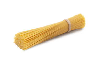 Bunch of spaghetti tied with a rope