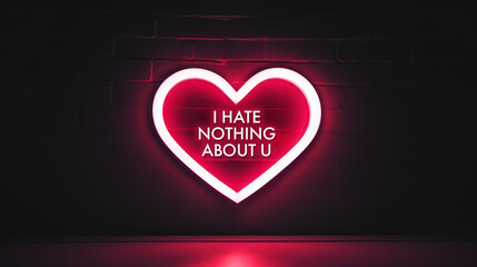 I hate nothing about you. Valentine's Day and love concept.