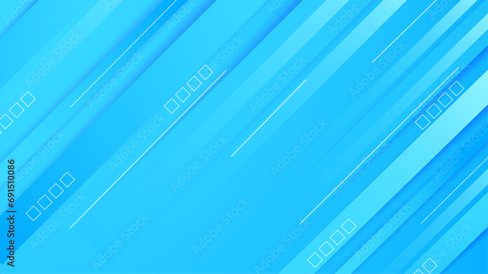 Poster blue vector gradient abstract background with minimalist geometric shapes elements. trendy geometric