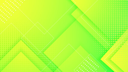Green vector modern abstract gradient background with minimalist geometric shapes. Trendy geometric abstract design with futuristic concept background for flyer, banner, cover, poster