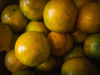 Close-up of a pile of tangerines
