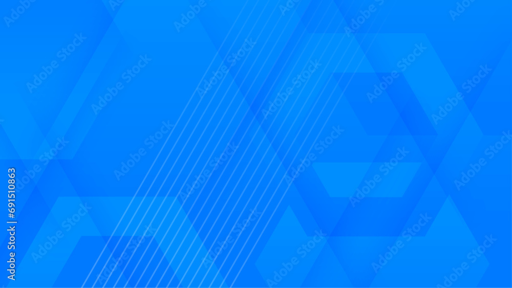 Poster blue vector abstract gradient background with simple geometric shapes. trendy geometric abstract des