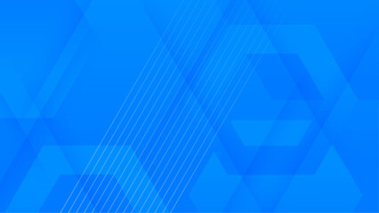 Blue vector abstract gradient background with simple geometric shapes. Trendy geometric abstract design with futuristic concept background for flyer, banner, cover, poster
