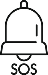 Sos ring icon outline vector. Safety siren security. Transport dial help