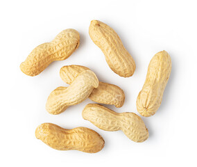 peanuts on a white background