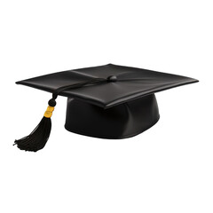 graduation cap hat isolated on white