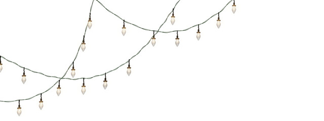 Multihued Christmas lights create a linked pattern against a transparent setting, fitting for holiday, nuptial, or birthday decor. Excellent for event decoration. PNG