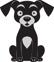 Portrait of a cute dog vector.