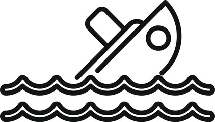 Sos help sea ship icon outline vector. Danger protection. Safety siren