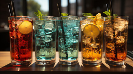 cocktail in the bar HD 8K wallpaper Stock Photographic Image 