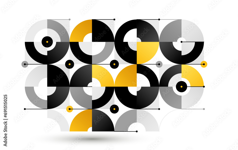 Poster abstract vector geometric background, tech engineering look like shapes and lines composition, techn