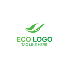 Free vector eco leaf logo design illustrations