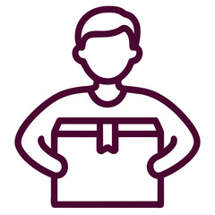 Delivering a parcel icon