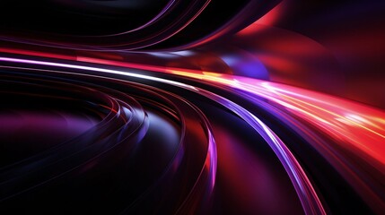 Abstract Light Swirl Tunnel in Vivid Colors. Generative ai