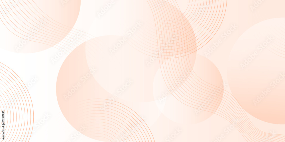 Aufkleber Minimal geometric orange gradient light background abstract design. Digital future technology concept. vector illustration.Orange gradient geometric shape background for presentation background ..